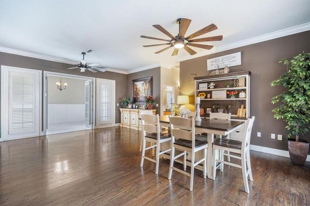 Dining room, Interior, Wood Texture Flooring
