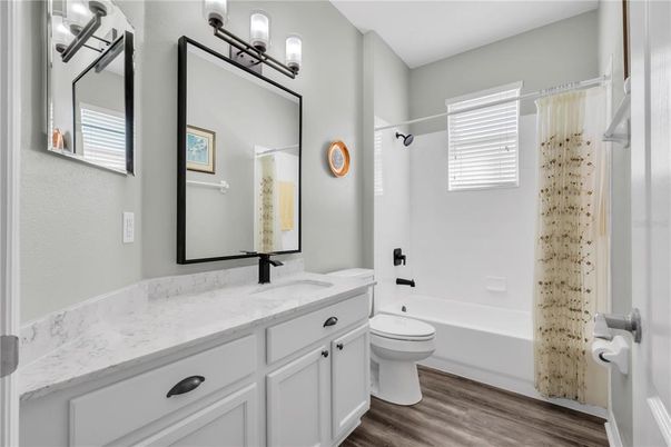 Bathroom, Dual Sink Vanities, Interior, Wood Texture Flooring