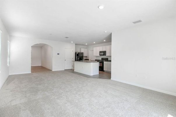 Empty room, Interior, Kitchen, Recessed Lighting