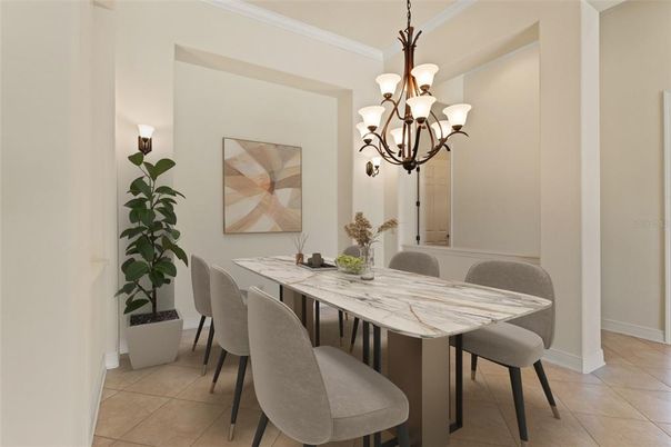 Chandelier, Dining room, Interior