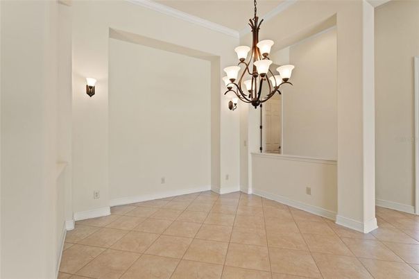 Chandelier, Empty room, Interior