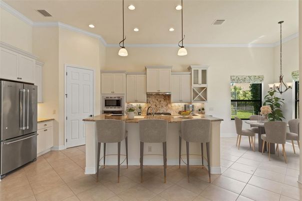 Dining room, Interior, Kitchen, Pendant Lights, Recessed Lighting, Stainless Steel Appliances