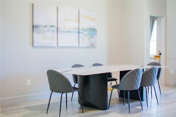Dining room, Interior, Wood Texture Flooring