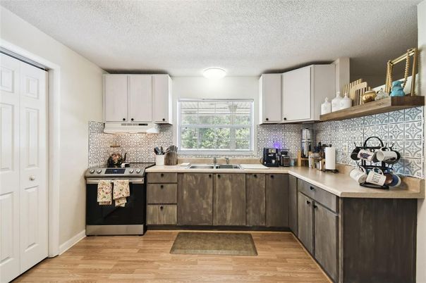 Interior, Kitchen, Wood Texture Flooring