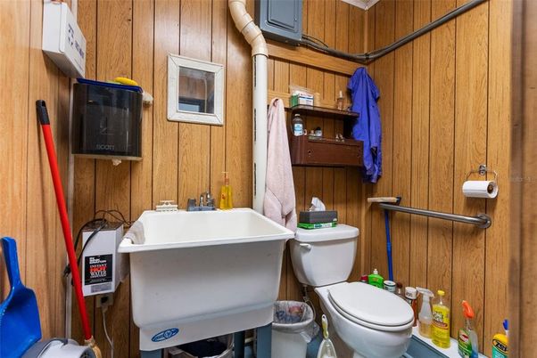 Bathroom, Interior, Wooden Walls
