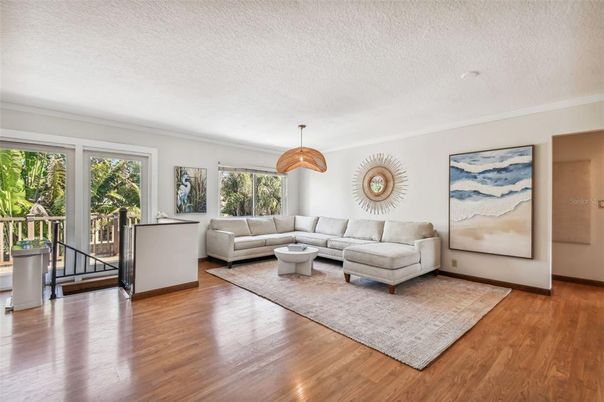 Interior, Living room, Pendant Lights, Wood Texture Flooring