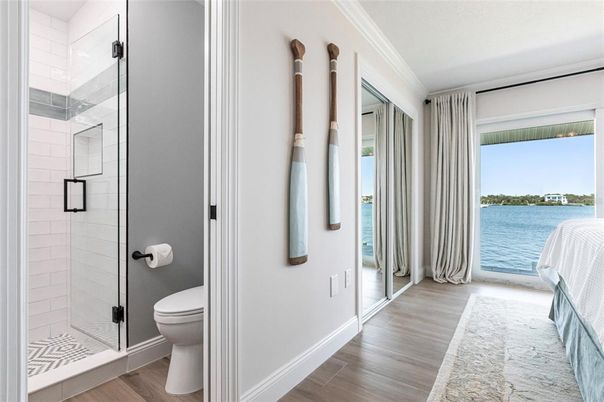 Bathroom, Interior, Water, Wood Texture Flooring