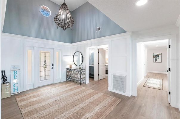 Interior, Pendant Lights, Recessed Lighting, Wood Texture Flooring