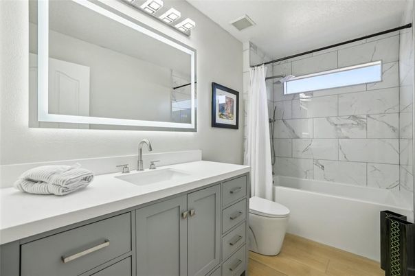 Bathroom, Interior, Marble Walls, Wood Texture Flooring
