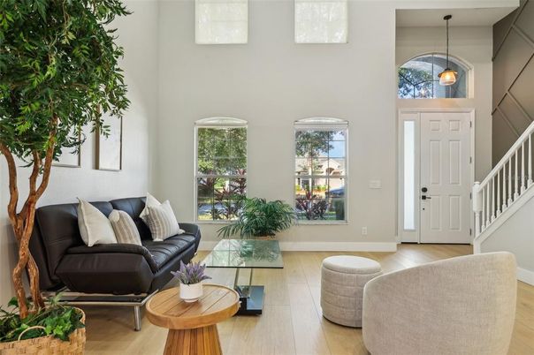 Interior, Living room, Pendant Lights, Wood Texture Flooring