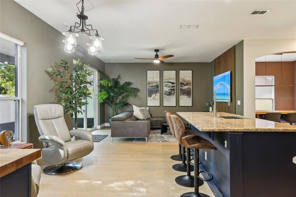 Interior, Kitchen, Living room, Wood Texture Flooring