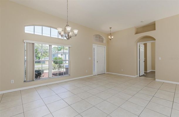 Chandelier, Empty room, Interior