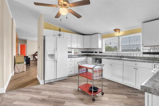 Interior, Kitchen, Wood Texture Flooring