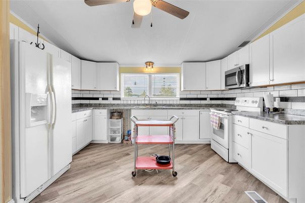 Interior, Kitchen, Wood Texture Flooring