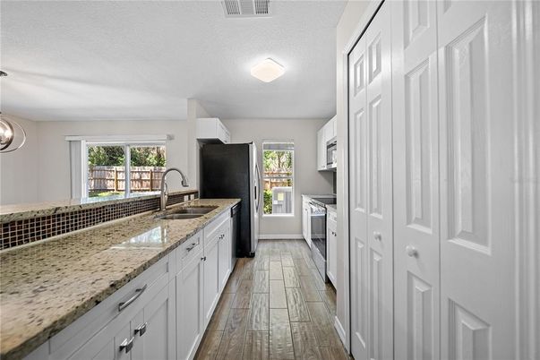Interior, Kitchen, Wood Texture Flooring