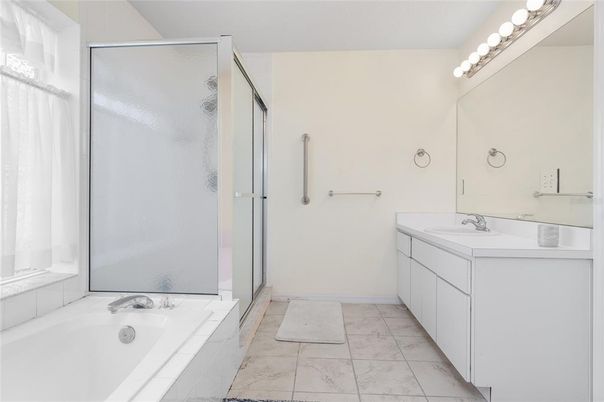 Bathroom, Dual Sink Vanities, Glass Shower, Interior