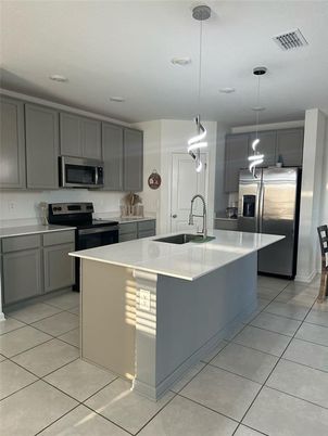 Interior, Kitchen, Pendant Lights, Recessed Lighting, Stainless Steel Appliances