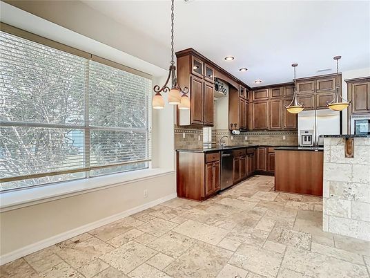 Interior, Kitchen, Pendant Lights, Recessed Lighting, Stainless Steel Appliances