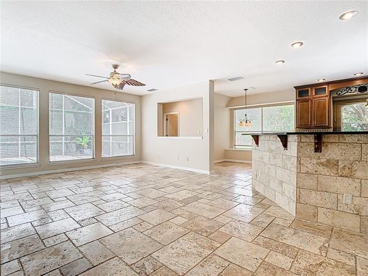 Empty room, Interior, Pendant Lights, Recessed Lighting