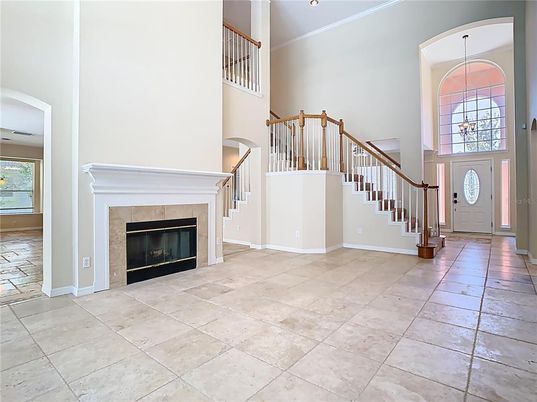Fireplace, Interior, Pendant Lights