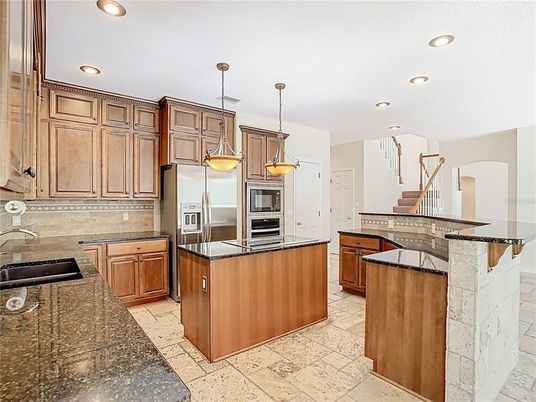 Interior, Kitchen, Pendant Lights, Recessed Lighting, Stainless Steel Appliances
