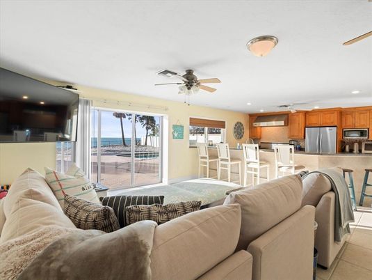 Dining room, Interior, Kitchen, Living room, Recessed Lighting, Stainless Steel Appliances, Water