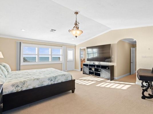 Bedroom, Interior, Pendant Lights, Recessed Lighting