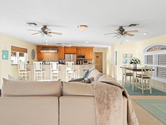 Dining room, Interior, Kitchen, Living room, Recessed Lighting, Stainless Steel Appliances