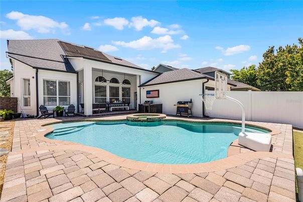 Exterior, Pool, Solar Panels