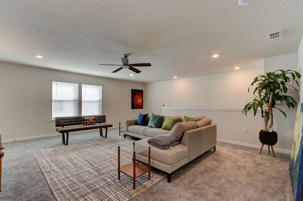 Interior, Living room, Recessed Lighting