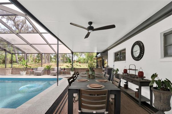 Dining room, Glass Ceilings, Interior, Pool, Sun Room