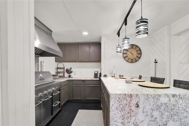 Interior, Kitchen, Pendant Lights, Recessed Lighting, Stainless Steel Appliances