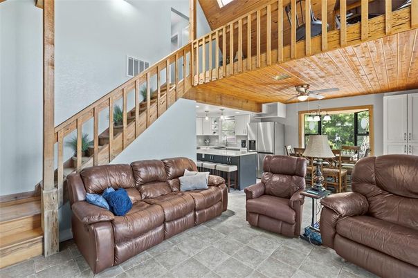Dining room, Interior, Kitchen, Living room, Stainless Steel Appliances, Wooden Beams, Wooden Ceilings