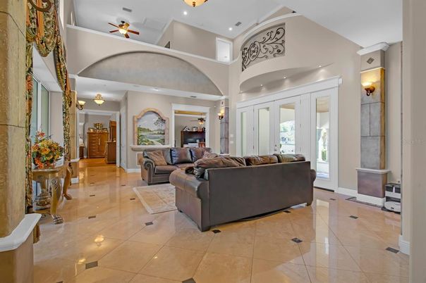 Interior, Living room, Recessed Lighting