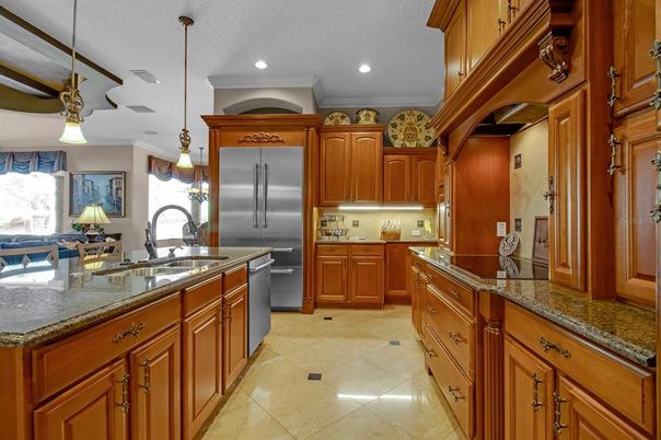 Interior, Kitchen, Pendant Lights, Recessed Lighting, Stainless Steel Appliances