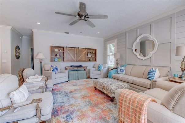 Interior, Living room, Recessed Lighting