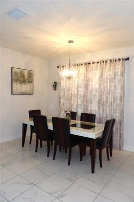 Chandelier, Dining room, Interior, Marble