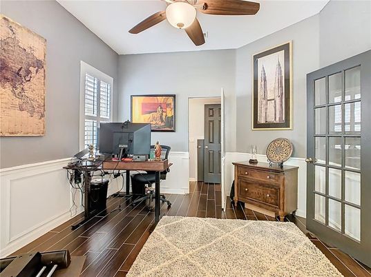Home Office, Interior, Wood Texture Flooring