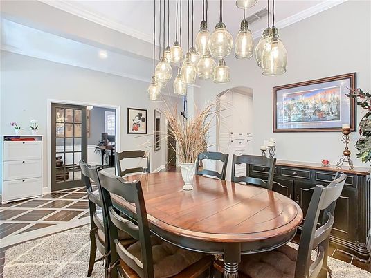 Dining room, Interior, Pendant Lights, Recessed Lighting