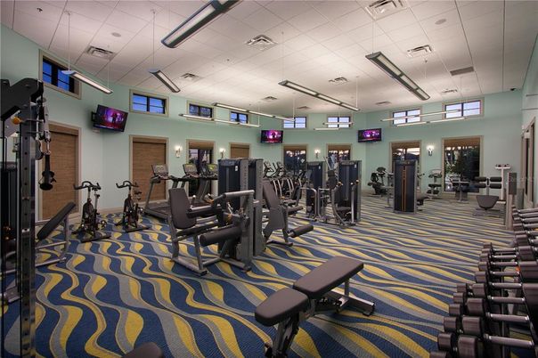 Fitness Equipment, Gym, Interior, Pendant Lights