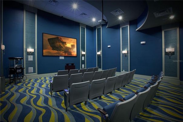Home Theatre Room, Interior, Projection Screen, Recessed Lighting, Theatre Room