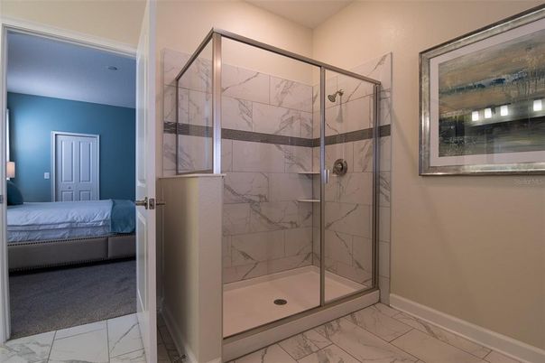 Bathroom, Bedroom, Glass Shower, Interior, Marble, Marble Walls