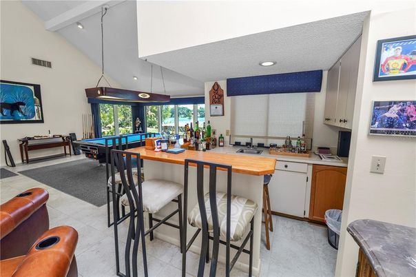 Billiard Table, Game Room, Interior, Kitchen, Pendant Lights, Recessed Lighting