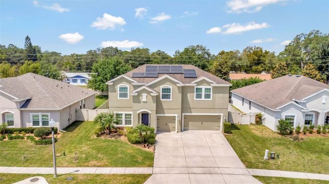 Attached, Exterior, Facade, Solar Panels, Mediterranean