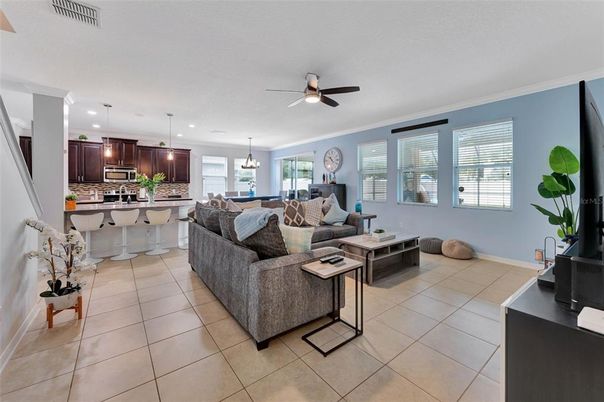 Dining room, Interior, Kitchen, Living room, Pendant Lights, Recessed Lighting