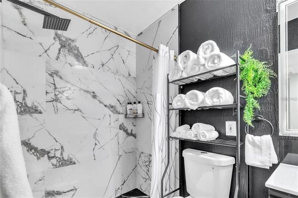 Bathroom, Interior, Marble Walls