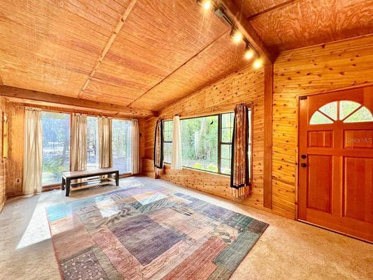 Empty room, Interior, Wooden Beams, Wooden Ceilings, Wooden Walls