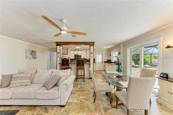 Dining room, Interior, Kitchen, Living room, Pendant Lights, Recessed Lighting