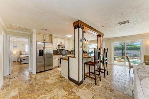 Interior, Kitchen, Pendant Lights, Recessed Lighting, Stainless Steel Appliances