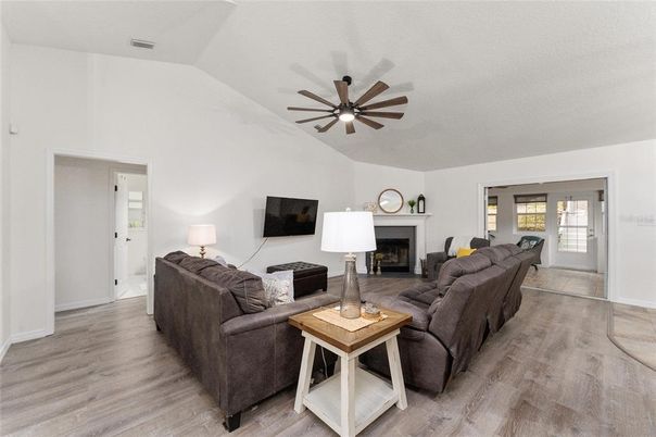 Fireplace, Interior, Living room, Wood Texture Flooring